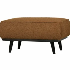 Woood Statement hocker bouclé butter