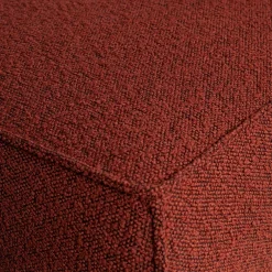Woood Statement hocker bouclé chestnut