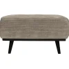 Woood Statement hocker brede platte rib clay