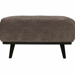 Woood Statement hocker brede platte rib taupe