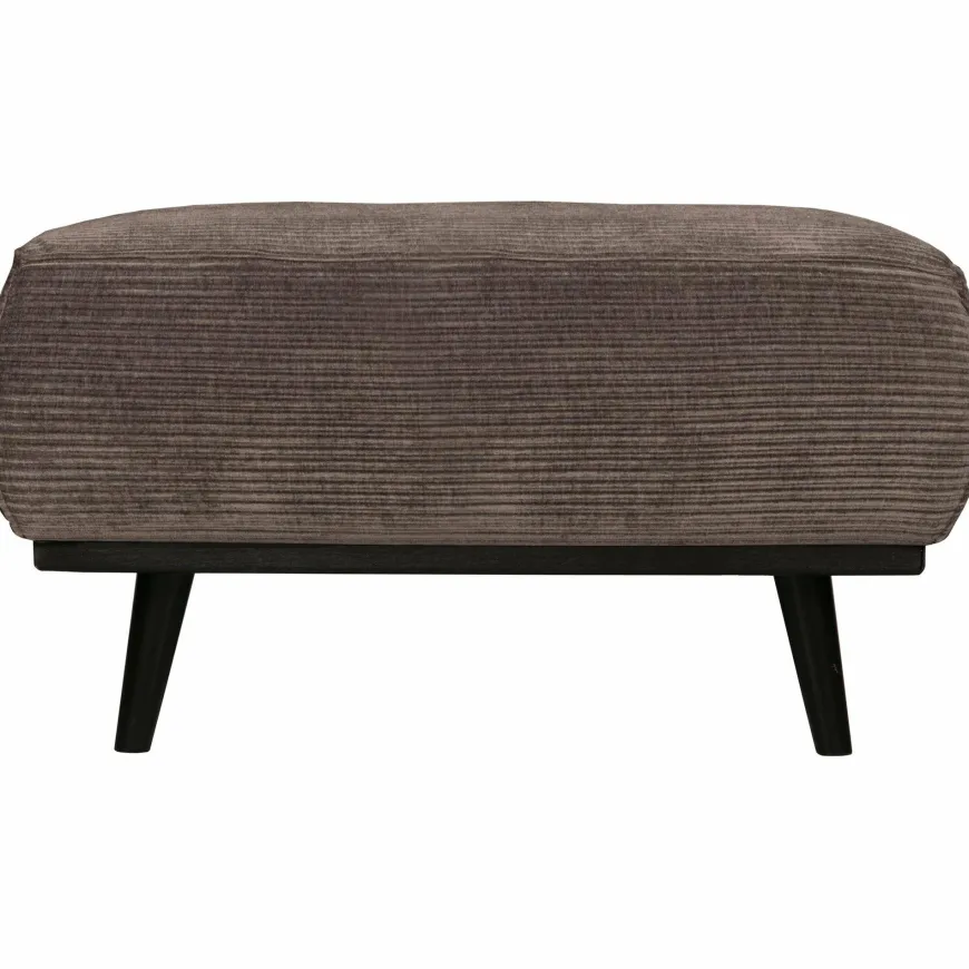 Woood Statement hocker brede platte rib taupe