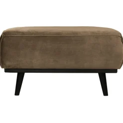 Woood Statement hocker fluweel taupe