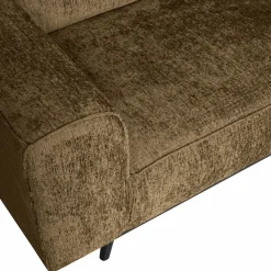 Woood Statement hoekbank rechts structure velvet brass