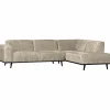 Woood Statement hoekbank rechts structure velvet wheatfield