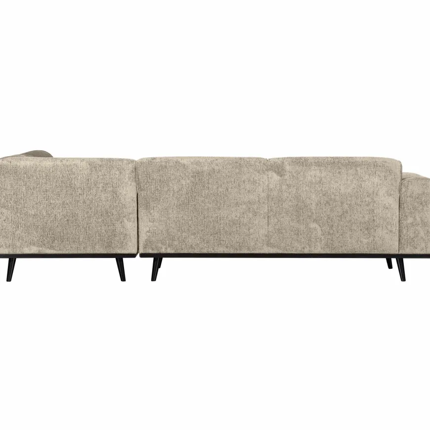 Woood Statement hoekbank rechts structure velvet wheatfield