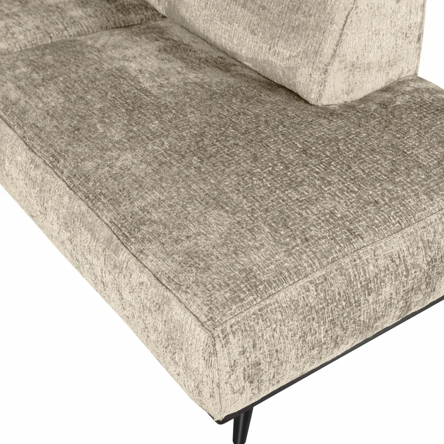 Woood Statement hoekbank rechts structure velvet wheatfield