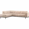 Woood Statement Hoekbank Links Chenille Velvet Naturel