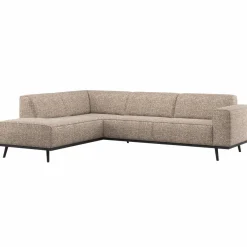 Woood Statement Hoekbank Links Lichtbruin Melange