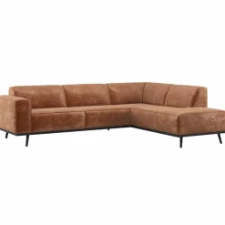 Woood Statement Hoekbank Rechts Chenille Velvet Terra