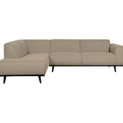 Woood Statement hoekbank links bouclé beige