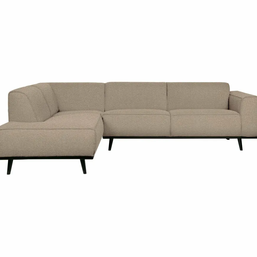 Woood Statement hoekbank links bouclé beige