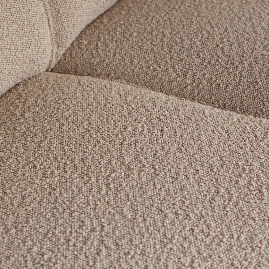 Woood Statement hoekbank links bouclé beige