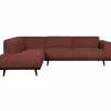 Woood Statement hoekbank links bouclé chestnut