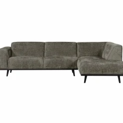 Woood Statement hoekbank rechts structure velvet frost