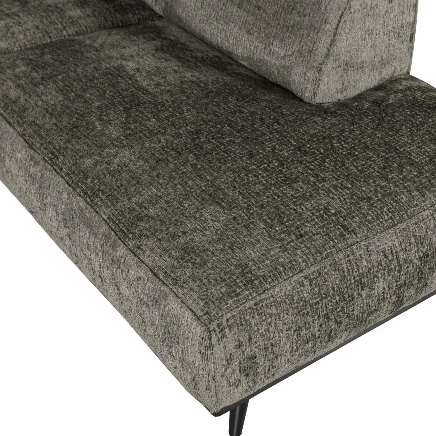 Woood Statement hoekbank rechts structure velvet frost