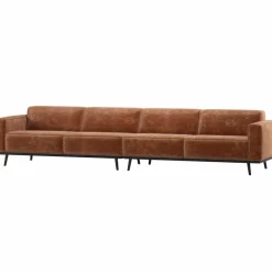 Woood Statement Xl 4-Zits Bank 372 Cm Chenille Velvet Terra