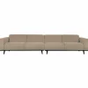 Woood Statement xl 4-zits bank 372 cm bouclé beige