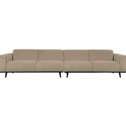 Woood Statement xl 4-zits bank 372 cm bouclé beige