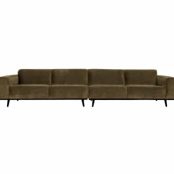 Woood Statement xl 4-zits bank 372 cm platte brede rib rock