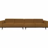 Woood Statement xl 4-zits bank 372 cm bouclé butter