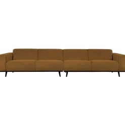 Woood Statement xl 4-zits bank 372 cm bouclé butter