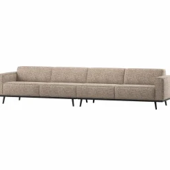 Woood Statement Xl 4-Zits Bank 372 Cm Lichtbruin Melange