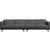 Woood Statement xl 4-zits bank 372 cm structure velvet mountain