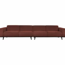 Woood Statement xl 4-zits bank 372 cm bouclé chestnut