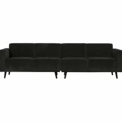 Woood Statement 4-zits bank 280 cm platte brede rib graphite