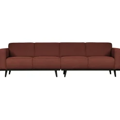 Woood Statement 4-zits bank 280 cm bouclé chestnut