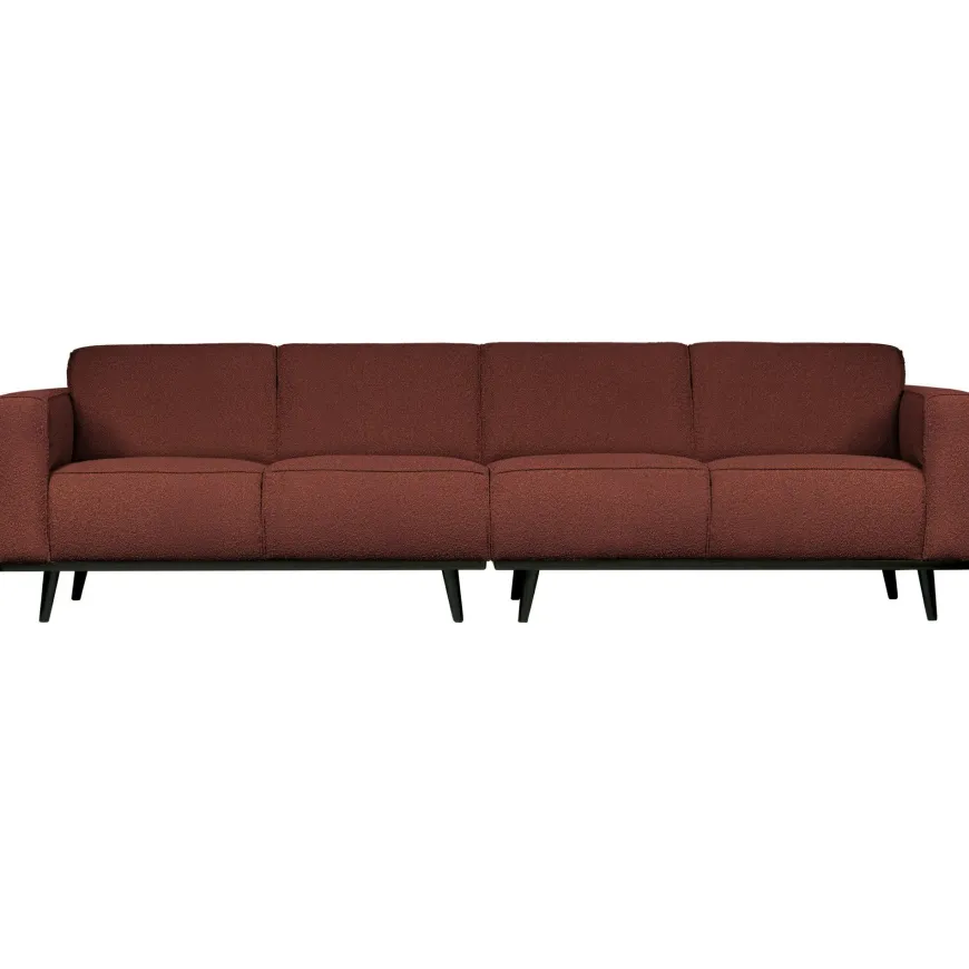Woood Statement 4-zits bank 280 cm bouclé chestnut