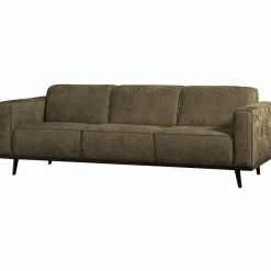 Woood Statement 3-zits bank 230 cm structure velvet bonsai