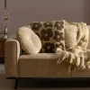 Woood Statement 3-zits bank 230 cm structure velvet wheatfield