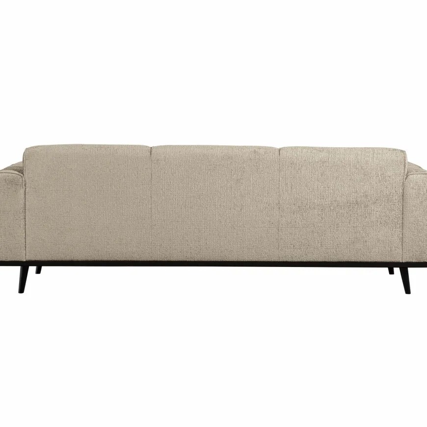 Woood Statement 3-zits bank 230 cm structure velvet wheatfield