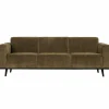 Woood Statement 3-zits bank 230 cm brede platte rib rock