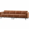 Woood Statement 4-Zits Bank 280 Cm Chenille Velvet Terra