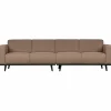 Woood Statement 4-zits bank 280 cm bouclé nougat
