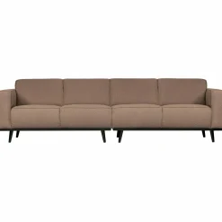 Woood Statement 4-zits bank 280 cm bouclé nougat