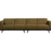 Woood Statement 4-zits bank 280 cm structure velvet brass