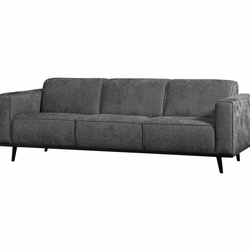 Woood Statement 3-zits bank 230 cm structure velvet mountain
