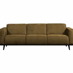 Woood Statement 3-zits bank 230 cm structure velvet brass