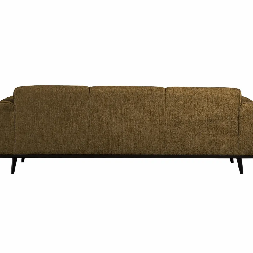 Woood Statement 3-zits bank 230 cm structure velvet brass