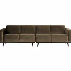 Woood Statement 4-zits bank 280 cm fluweel taupe