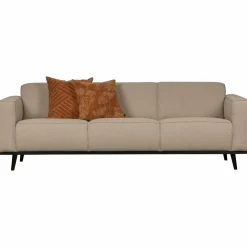 Woood Statement 3-zits bank 230 cm bouclé beige