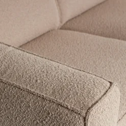 Woood Statement 3-zits bank 230 cm bouclé beige