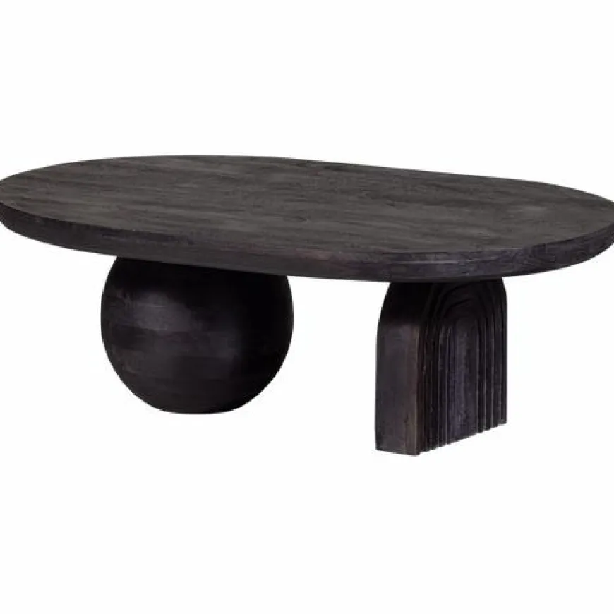 Woood Steppe Salontafel Mango Hout Zwart