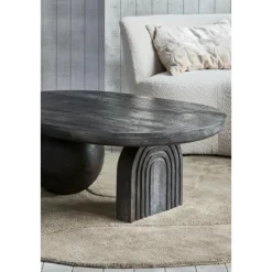 Woood Steppe Salontafel Mango Hout Zwart