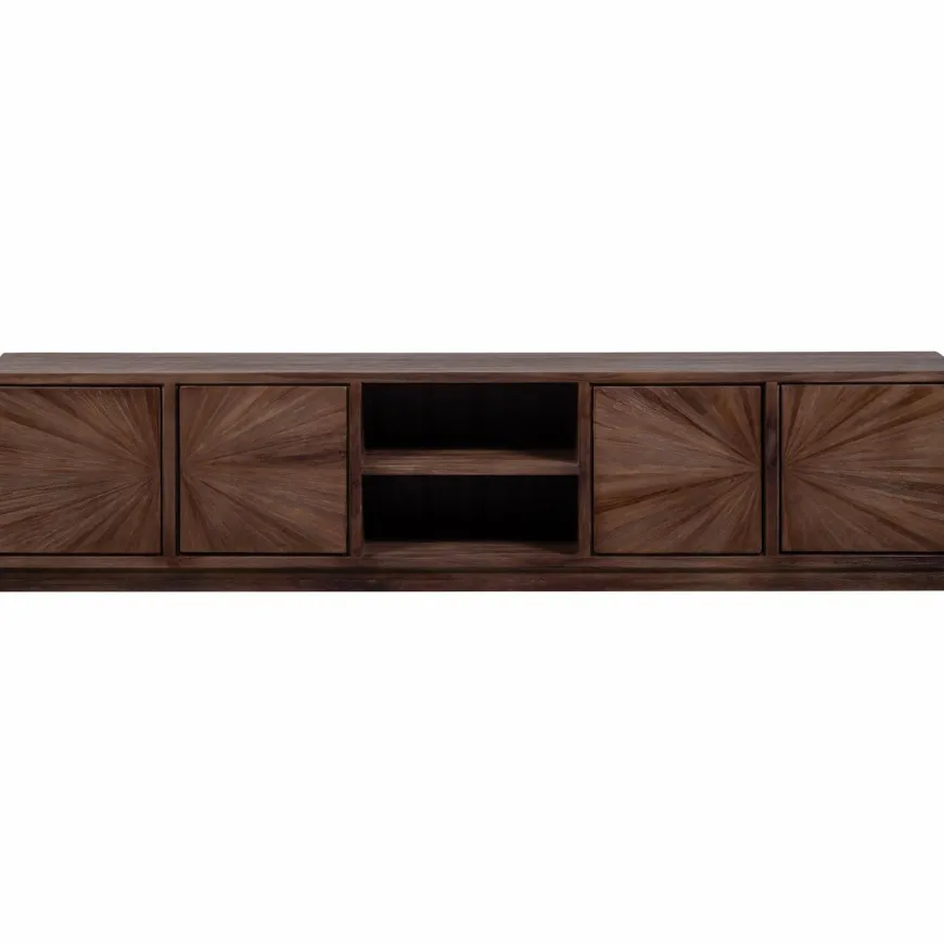 Woood Sun tv meubel met open vak recycled teak bruin