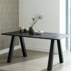 Woood Tablo eettafel afgerond vingerlas 160x90cm mystic brown [fsc]