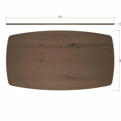 Woood Tablo eettafel deens ovaal dl 180x100cm cashmere brown [fsc]